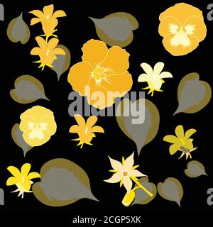 Schöne und bunte Blumen nahtlose Muster Stock Vektor