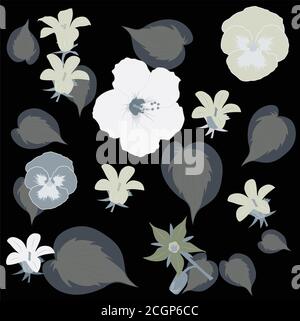 Schöne und bunte Blumen nahtlose Muster Stock Vektor