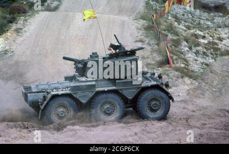 BRITISCHE ARMEE Radpanzer / Panzerwagen Saladin Stockfoto