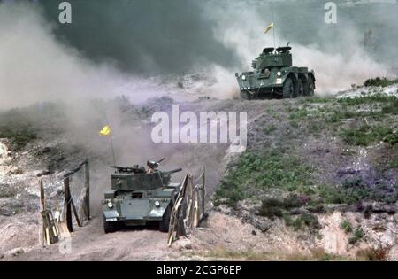 BRITISCHE ARMEE Radpanzer / Panzerwagen Saladin Stockfoto