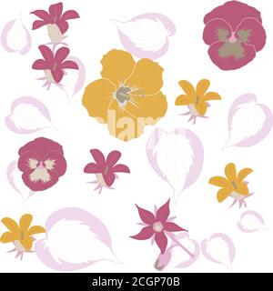 Schöne und bunte Blumen nahtlose Muster Stock Vektor