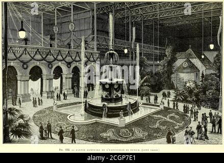München Ausstellung aus dem Buch Les merveilles de la Science, ou Beschreibung populaire des inventions modernes [die Wunder der Wissenschaft, oder populäre Beschreibung der modernen Erfindungen] von Figuier, Louis, 1819-1894 Veröffentlicht in Paris 1867 Stockfoto