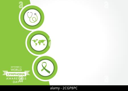 Vektor-Illustration des Welt-Lymphom-Awareness-Day am September beobachtet 15 Stock Vektor