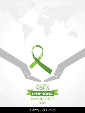Vektor-Illustration des Welt-Lymphom-Awareness-Day am September beobachtet 15 Stock Vektor