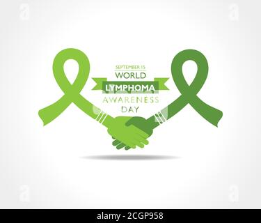 Vektor-Illustration des Welt-Lymphom-Awareness-Day am September beobachtet 15 Stock Vektor