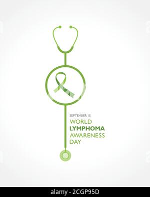 Vektor-Illustration des Welt-Lymphom-Awareness-Day am September beobachtet 15 Stock Vektor