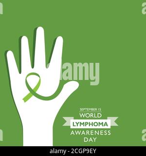 Vektor-Illustration des Welt-Lymphom-Awareness-Day am September beobachtet 15 Stock Vektor