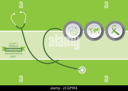 Vektor-Illustration des Welt-Lymphom-Awareness-Day am September beobachtet 15 Stock Vektor
