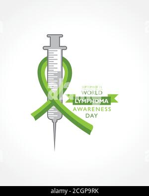 Vektor-Illustration des Welt-Lymphom-Awareness-Day am September beobachtet 15 Stock Vektor