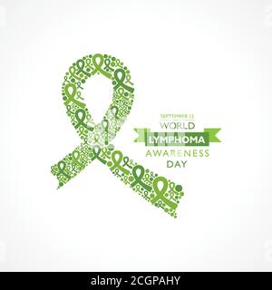 Vektor-Illustration des Welt-Lymphom-Awareness-Day am September beobachtet 15 Stock Vektor