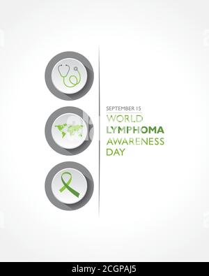 Vektor-Illustration des Welt-Lymphom-Awareness-Day am September beobachtet 15 Stock Vektor