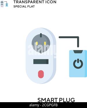 Vektorsymbol für intelligente Stecker. Flache Illustration. Vektor EPS 10. Stock Vektor