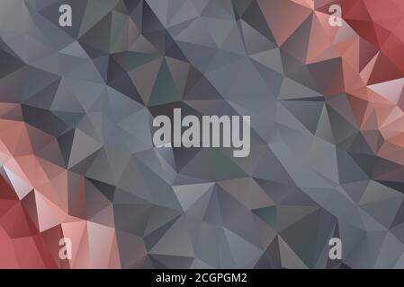 Geometrischer Gradient Polygonaler Hintergrund Vektorgrafik Mit Dunklem Abstraktem, Tiefem Poly Stock Vektor