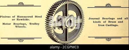 . Die Straßenbahn Zeitschrift . Massiver geschmiedeter Motorwagen, Nr. 35A. Feder Aufgehängt. ZAHNRÄDER UND RITZEL für alle Arten von Motoren.. GENAUIGKEIT UND GUTE VERARBEITUNG UNSERE SPEZIELLEN ANSPRÜCHE.BITTE SCHREIBEN SIE FÜR NEUE PREISLISTE. LKWS. ABNER DOBB CO., Pacific Coast Agents, 13 & 15 Fremont St., San Francisco, Cal. D. A. STARR, Agent for Canada, 431 Board of Trade Bldg., Montreal. Stockfoto