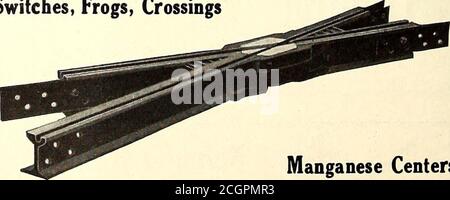 . Elektrische Eisenbahn Zeitschrift . The Falk Company, Milwaukee, Wis., U. S. A. Eastern Representatives: Wendell & MacDuflie Co., New York.Western Representative: Alphonso A. Wigmore, Los Angeles. Hochwertige Gleisarbeitsschalter, Frösche, Kreuzungen. Manganese Centers New York Switch & Crossing Co. Hoboken New Jersey 27. Juni 1914.] ELECTRIC RAILWAY JOURNAL 47 Stockfoto