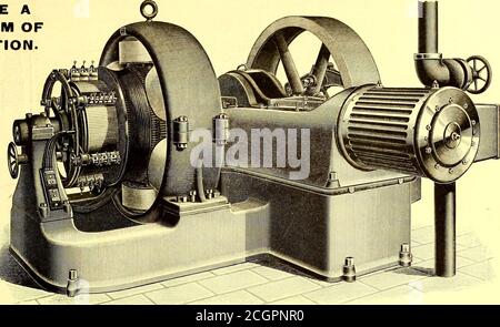 . Die Straßenbahn Zeitschrift . BerryBoilers. Januar 1898.] STREET RAILWAY JOURNAL. 109 AMERICAN-BALL-MOTOR UND DIREKT ANGESCHLOSSENEN GENERATOR. REQUIREMINIMUMATTENTI BeltedEnginesSimpleand Compound. BeltedGenera-tors und Motoren. Selbstschölender Motor.selbstregulierender Generator.Yon drücken Sie die Taste (öffnen Sie den Gashebel) und die Maschine erledigt den Rest. Keine Geräusche oder Vibrationen. Keine heißen Lager. Kein Öl außerhalb des Motors. Kein Funken am Kommutator. Keine Bürstenbewegung. Keine Unsicherheit über Spannung. Nichts als Glück für ail besorgt. Nr. 32 RARITAN AVE.. GEBUNDENER BACH, N. J. DER NEUE BRAUN. C. H, Brown & Co Stockfoto