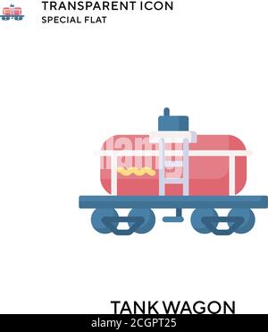 Vektorsymbol „Tankwagen“. Flache Illustration. Vektor EPS 10. Stock Vektor
