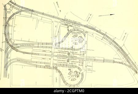 . Elektrische Eisenbahn Zeitschrift . Elektrischer Rtj. Journal Boston Elevated Extensions – Plan der neuen Sullivan Square Station. Wnrri-ii St. Ktcetrh RFT, Journal Boston Elevated Extensions – Plan of the Dudley Street Station Improvements 1220 ELECTRIC RAILWAY JOURNAL. [Vol. XXXIV. Nr. 24. Stockfoto