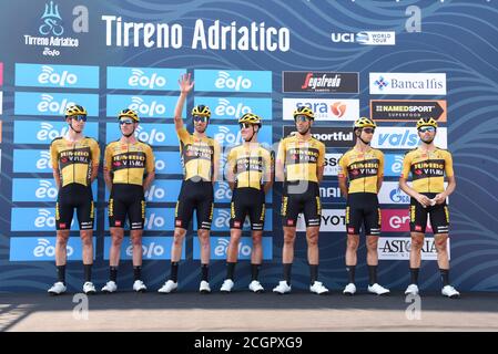 Senigallia, Italien, 12 Sep 2020, TEAM JUMBO - VISMA während 6^ Tappa Castelfidardo - Senigallia, Radfahren Tirreno Adriatico - Credit: LM/Roberto Bartomeoli/Alamy Live News Stockfoto