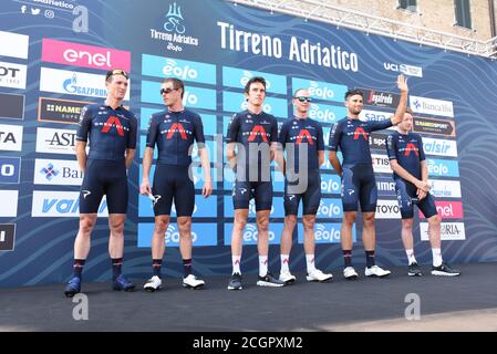 Senigallia, Italien. 12. Sep, 2020. senigallia, Italien, 12 Sep 2020, TEAM INEOS während 6^ Tappa Castelfidardo - Senigallia - Radfahren Tirreno Adriatico - Credit: LM/Roberto Bartomeoli Credit: Roberto Bartomeoli/LPS/ZUMA Wire/Alamy Live News Stockfoto