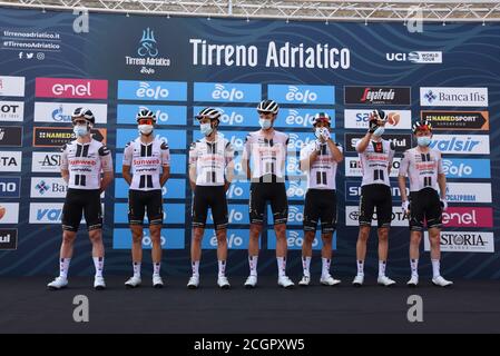 Senigallia, Italien. 12. Sep, 2020. senigallia, Italien, 12 Sep 2020, TEAM SUNWEB während 6^ Tappa Castelfidardo - Senigallia - Radfahren Tirreno Adriatico - Credit: LM/Roberto Bartomeoli Credit: Roberto Bartomeoli/LPS/ZUMA Wire/Alamy Live News Stockfoto