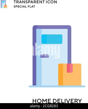 Vektor-Symbol für Heimlieferung. Flache Illustration. Vektor EPS 10. Stock Vektor