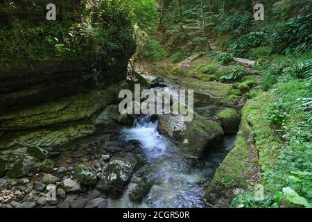 das tal des flusses orfento im Bergkomplex majella in den abruzzen italien Stockfoto