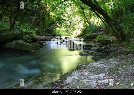 das tal des flusses orfento im Bergkomplex majella in den abruzzen italien Stockfoto