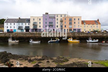 Moderner Apartmentblock am Hafen von St Andrews in Fife, Schottland, Großbritannien Stockfoto