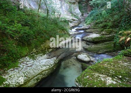 das tal des flusses orfento im Bergkomplex majella in den abruzzen italien Stockfoto