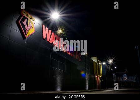 Watford 1 Middlesbrough 0, 11/09/2020. Vicarage Road, Sky Bet Championship. Stockfoto