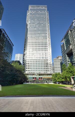 One Canada Square, Canary Wharf, Docklands, East London, Großbritannien Stockfoto