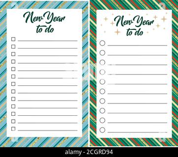 Blumenknospen TUN Liste, Checkliste, Arbeitsblatt Layout mit Platz für Notizen und Reflexionen. Vektor-Vorlage Seite für Druck, Büro, Schule. Modernes Design f Stock Vektor