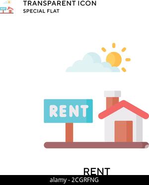 Symbol für Mietvektor. Flache Illustration. Vektor EPS 10. Stock Vektor