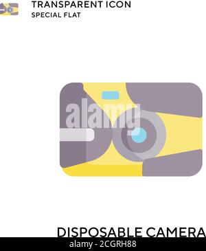 Vektor-Symbol für Einwegkamera. Flache Illustration. Vektor EPS 10. Stock Vektor