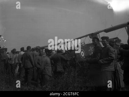 1. Weltkrieg / 1. Weltkrieg / 1. Weltkrieg Royal Flying Corps (RFC) Airco DH.9a NINAK abgestürzt Flugzeug Stockfoto