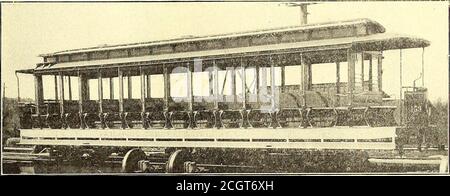 . Die Straßenbahn Zeitschrift . , gebaut vor etwa acht oder zehn Jahren von der St. Louis Car Company, und ausgestattet mit offenen Plattformen. Im Jahr 1903 wurde das Auto in den Geschäften des Unternehmens neu gebaut, Vordressen wurden hinzugefügt und die Drahtglass-Flügel wurden eingesetzt. Seit dieser Zeit wurden mehrere der Asche von Menschen gebrochen, die gegen sie fielen, aber das Glas blieb intakt und die Person wurde nicht geschnitten. Bei Es gibt zahlreiche Straßen im ganzen Land whosechief Quelle der Einnahmen wird aus der Handhabung von largecrowds von excursionists während der Sommermonate abgeleitet, und eine Linie dieser Art ist die Atlantic Coast Electric Stockfoto