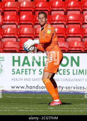 Charlton Athletic Torwart Ben Amos während der Sky Bet League One Spiel in Gresty Road, Crewe. Stockfoto