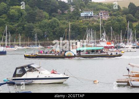 Das Tretboot Steamer 'Kingswear Castle' in Dartmouth, Devon, England, Vereinigtes Königreich. Stockfoto