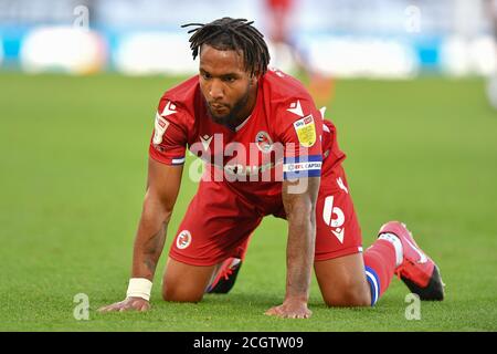 DERBY, ENGLAND. SEPTEMBER 2020. Liam Moore von Reading während des Sky Bet Championship Matches zwischen Derby County und Reading im Pride Park, Derby. (Kredit: Jon Hobley - MI News) Kredit: MI Nachrichten & Sport /Alamy Live Nachrichten Stockfoto