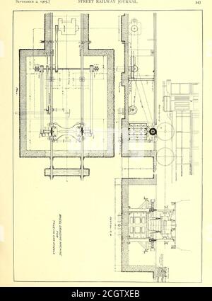 . Die Straßenbahn Zeitschrift . 344 STREET RAILWAY JOURNAL. ■ [Vol. XXVI. Nr. 10. Und die auf Seite 343 dargestellt ist. Dieser Radschleifer wurde erneut vom Leiter der Walzausrüstung des öffentlichen Dienstes patentiert und soll die extremste Grube des Gebäudes besetzen. Wie aus der Zeichnung zu sehen ist, kann der Akar ohne weiteres Anordnen über die Grube gefahren, aufgegebockt und die Räder heruntergefahren werden. Außerdem ist es so, dass alle 20 Minuten ein Paar Räder in Form gebracht werden kann – das heißt, ein Auto, das mit einem flachen Rad in den Laden kommt, wird wieder ausgefahren Stockfoto