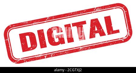 DIGITAL rot grungy Rechteck Stempel Zeichen Stockfotografie - Alamy
