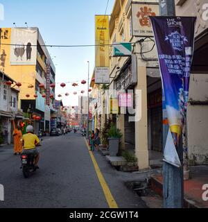 Malacca, Malaysia - Januar, 01 2020: Jagannath rath yatra in der Jonker Street ist die zentrale Straße von Chinatown in Malacca. Es wurde als UNESCO wo Stockfoto