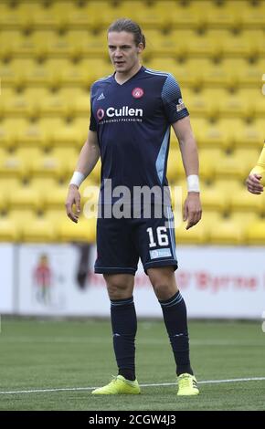 Livingston, Großbritannien. Februar 2020. Markus Fjortoft von Hamilton Academical beim schottischen Premiership-Spiel in der Tony Macaroni Arena in Livingston, Schottland. Alex Todd/SPP Kredit: SPP Sport Pressefoto. /Alamy Live Nachrichten Stockfoto