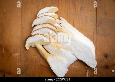Eine Steinporcini in Scheiben geschnitten Stockfoto