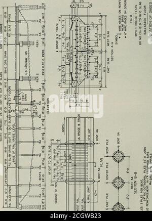 . Proceedings of the annual Convention . Abb. 7 – Allgemeine Ansichten von Stahlbeton Pfahlbauweise in der Nähe von Rochelle, La. 290 Auswirkungen und Brückenspannungen ^ o tn o Z 2 O o (0 UJ 9 o llj CC UJ o &lt; o o o o o O &lt; (D &lt; t- O O (r UJ 2 UJ CE LIJ TE 01 -J 52S CE 1  1. M44JJ Tests an Stahlbetonbrücken 291 Stockfoto