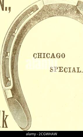 . Die Straßenbahnzeitschrift . Hersteller DES BRYDEN Forged Solid Calk. CHICAGO-SONDERANGEBOT Stockfoto