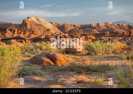 Hoodoos im Goblin Valley State Park, San Rafael Desert, Emery, Utah, USA Stockfoto