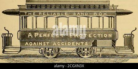 . Elektrische Eisenbahn gazette. Er Egoismus der Passagiere, die Dontor nicht nach oben bewegen. BENTLEY- KNIGHT ELECTRIC RAILWAY CO., 115 Broadway, New York. Bauunternehmer für den Bau von City Street Railways und Suburban-Straßenbahnen mit unterirdischen, oberirdischen oder erhöhten Leitern. SCHÄTZUNGEN AUF ANFRAGE. N. B. – die Bentley-Knight Electric Railway Company kontrolliert absolut alle effizienten und umweltfreundlichen Methoden des Betriebs elektrisch ausgerüsteter Fahrzeuge mit Leitern, die in Unterboden-Leitungen enthalten sind und durch diese geschützt werden. Betreten des Feldes lange vor allen anderen, es zuerst enco Stockfoto