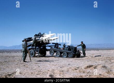 USMC United States Marine Corps Flugabwehrrakete / Surface to Air Rakete (SAM) Raytheon MIM-23 Hawk Stockfoto